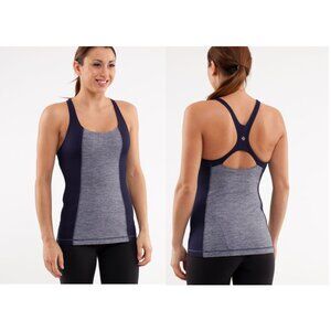 Lululemon Get Fit Tank Heathered Deep Indigo Size 4